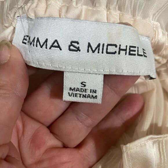 NWT Ethereal Shimmering Champagne Sheer Chiffon Tiered Maxi Dress Cottage Fairy - Picture 14 of 15